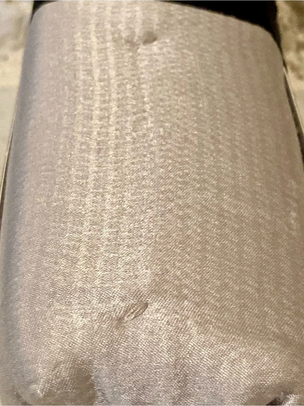 NEW Donna Karan Home hammered silk blend King sham in platinum